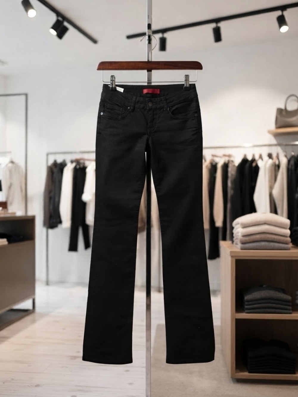 New Hugo Boss Black Denim Jeans 26x34 Straight Leg
